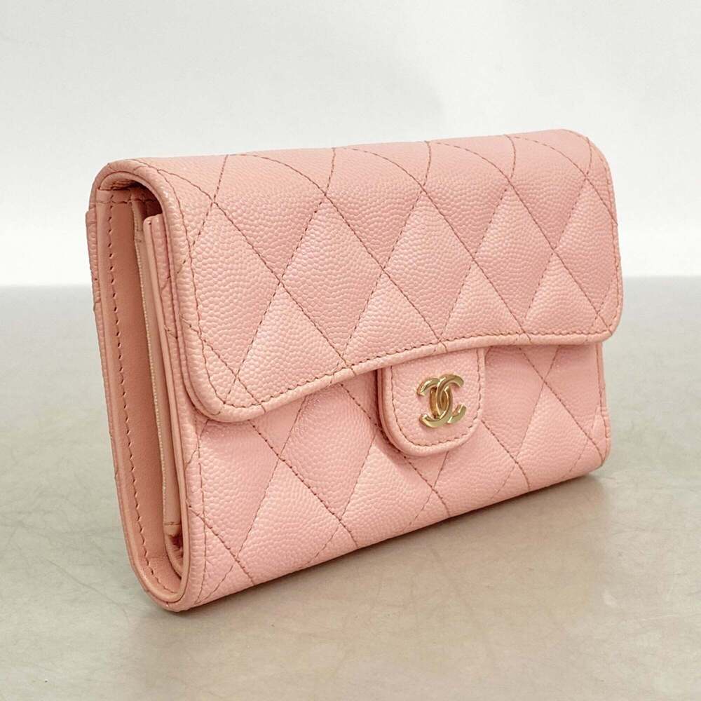 CHANEL Pink Caviar Leather Wallet - Picture 2 of 8